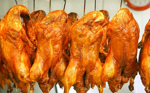 上海華師大烤鴨的過程